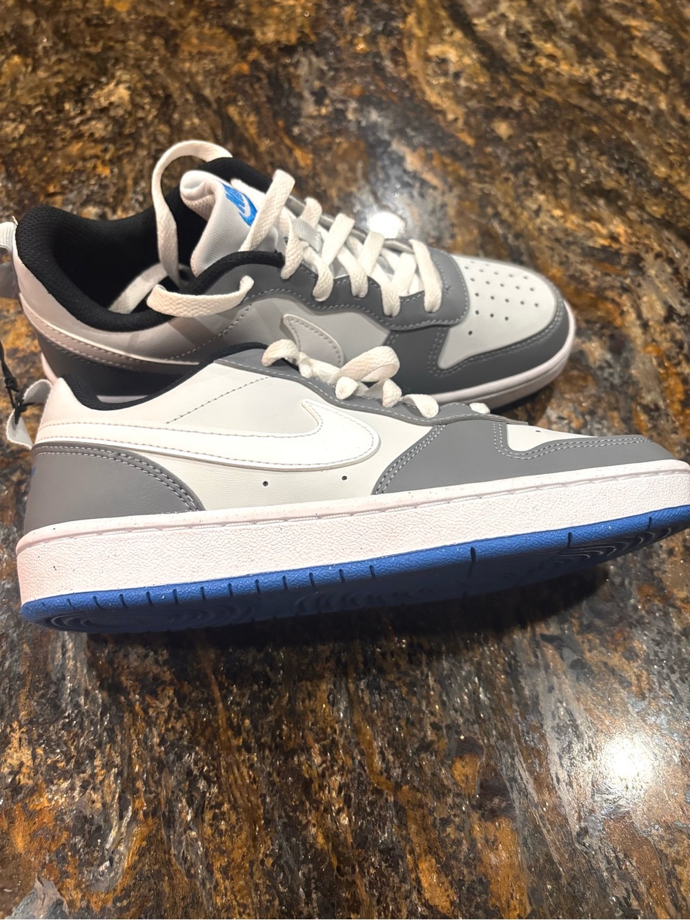 New Nike Sneakers in Gray, White & Blue
